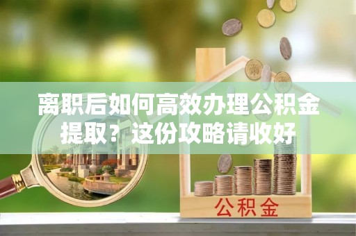 茄萣离职后如何高效办理公积金提取？这份攻略请收好